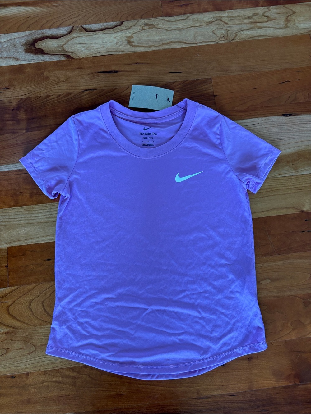 Nike Purple Short-Sleeve Dri-FIT Tee with White Swoosh